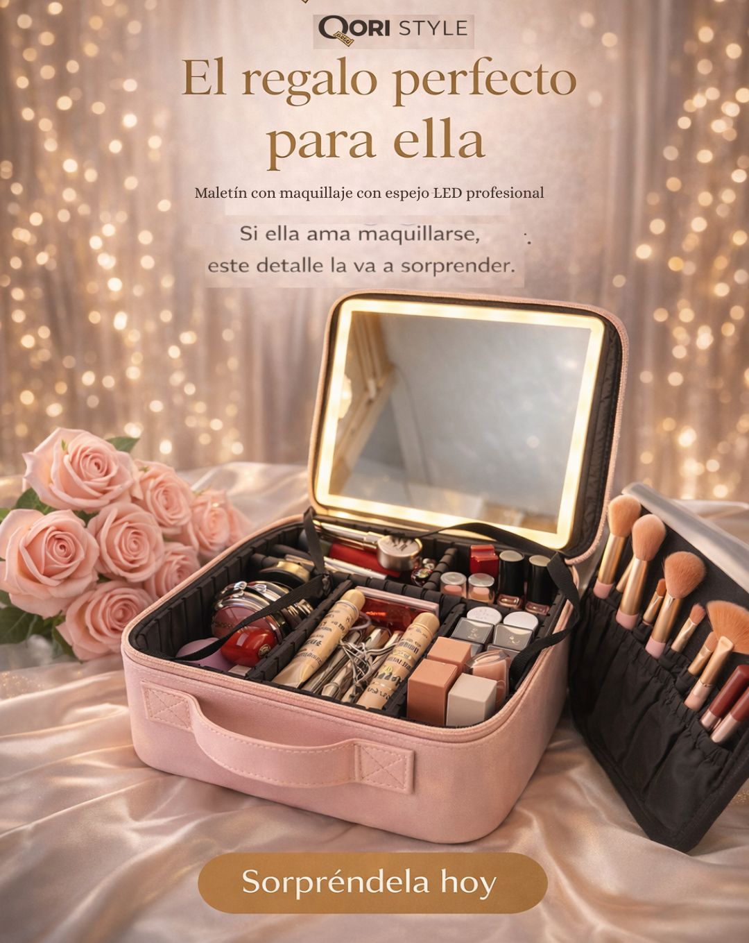 Maletín LED Profesional con Maquillaje