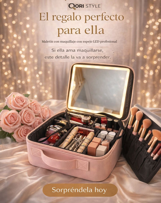 Maletín LED Profesional con Maquillaje